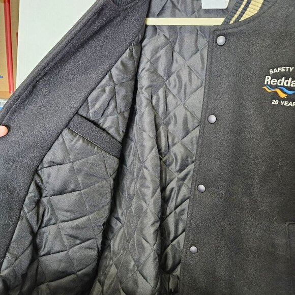 Vintage Bishop Reddaway Safety Award Varsity Jacket L Wool Quilted Canada - Picture 10 of 10
